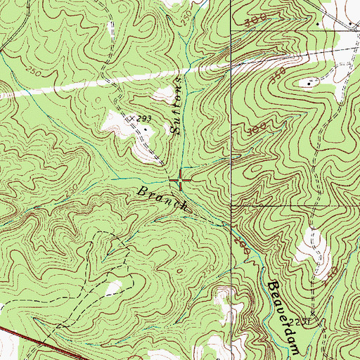 Topographic Map of Suttons Branch, SC