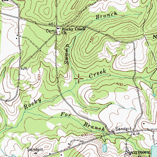 Topographic Map of Swamp Branch, SC
