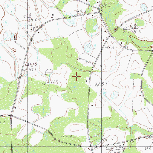 Topographic Map of Sweet Gum School, SC