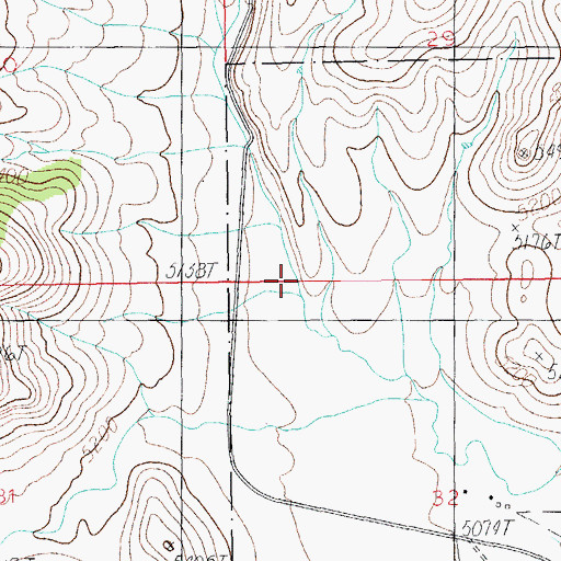 Topographic Map of Tex Canyon, AZ