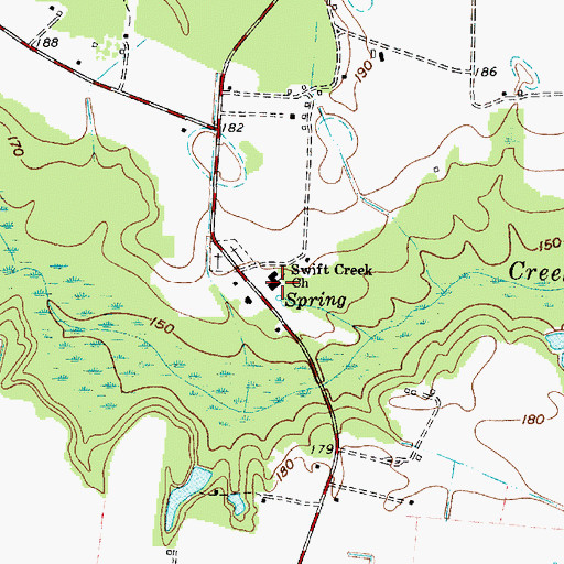 Topographic Map of Swift Creek Church, SC