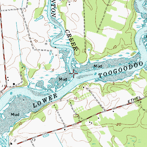 Topographic Map of Swinton Creek, SC