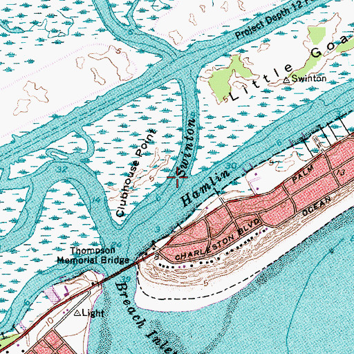 Topographic Map of Swinton Creek, SC