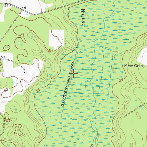 Topographic Map of Switzerland Canal, SC