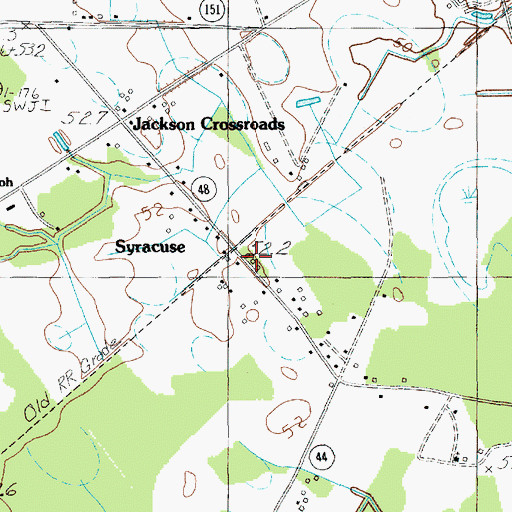 Topographic Map of Syracuse, SC