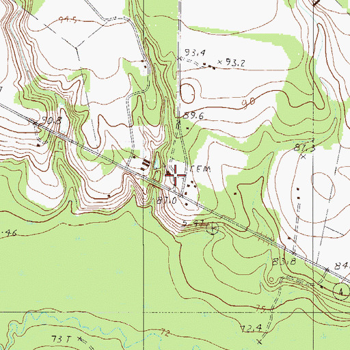 Topographic Map of Tabernacle Church, SC
