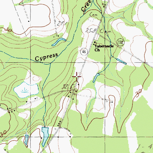 Topographic Map of Tabernacle School, SC
