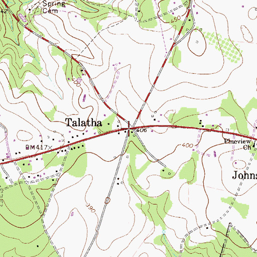 Topographic Map of Talatha, SC