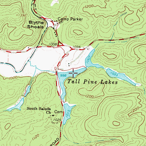 Topographic Map of Tall Pine Lakes, SC