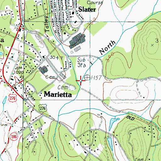 Topographic Map of Talley Creek, SC