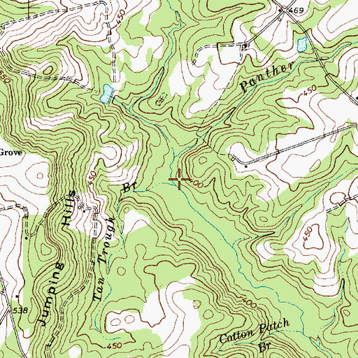 Topographic Map of Tan Trough Branch, SC