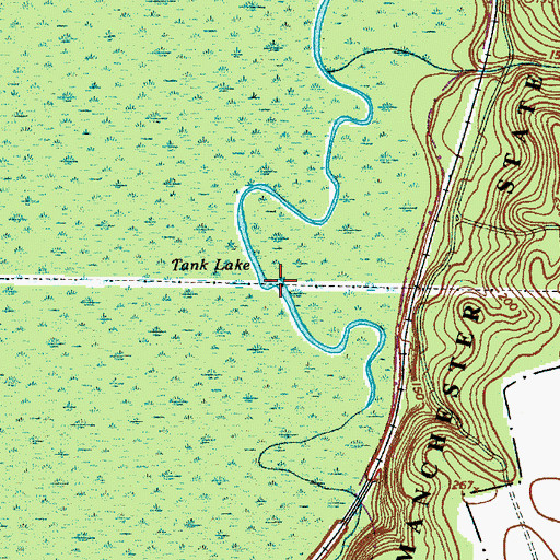 Topographic Map of Tank Lake, SC