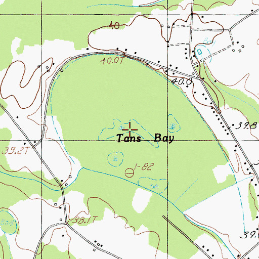 Topographic Map of Tans Bay, SC