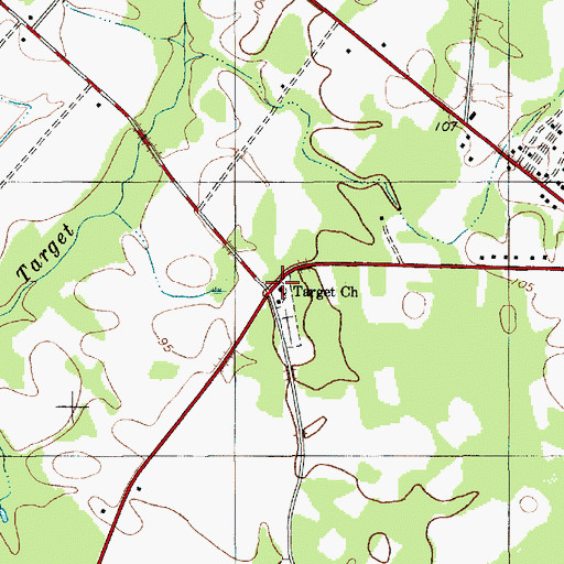 Topographic Map of Target Church, SC