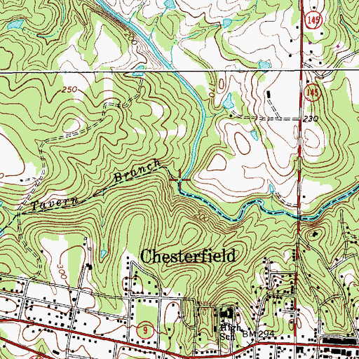 Topographic Map of Tavern Branch, SC
