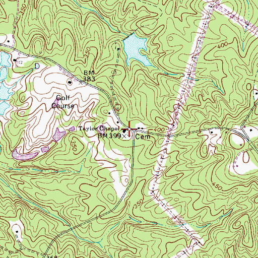 Topographic Map of Taylor Chapel, SC