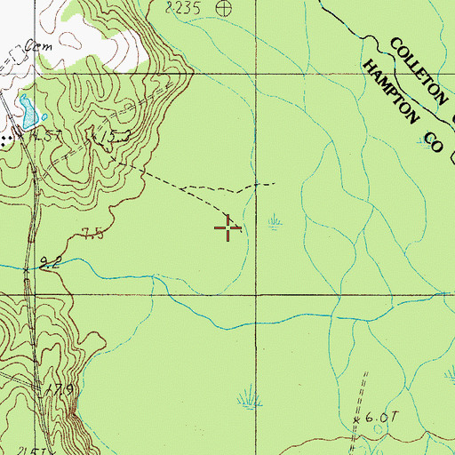 Topographic Map of Tennants Branch, SC