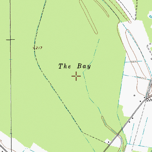 Topographic Map of The Bay, SC