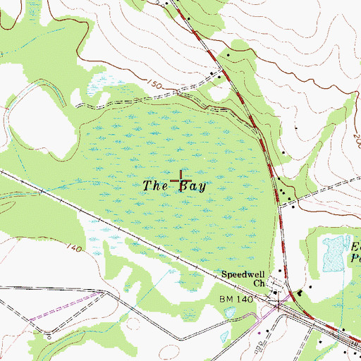 Topographic Map of The Bay, SC