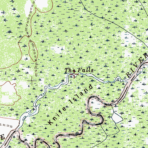 Topographic Map of The Falls, SC