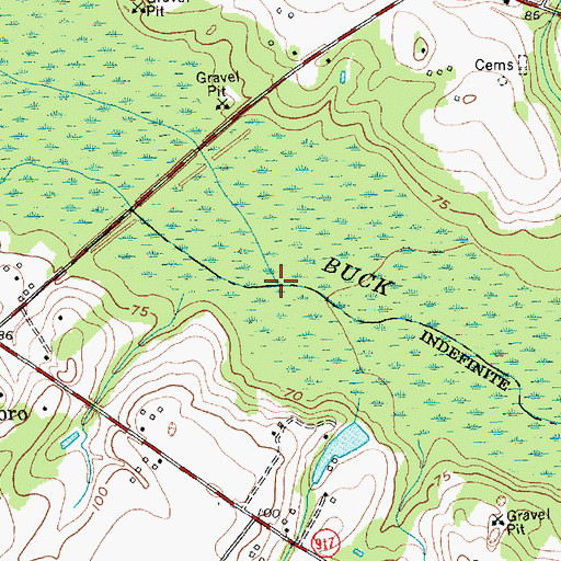 Topographic Map of The Gulley, SC