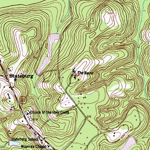 Topographic Map of The Ruins, SC