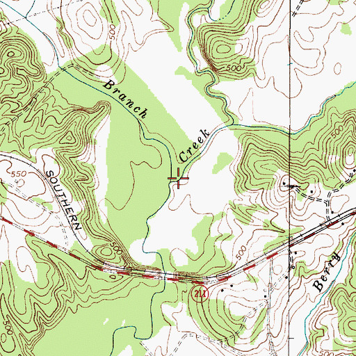 Topographic Map of Thompson Branch, SC