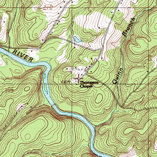 Topographic Map of Thompson Chapel, SC