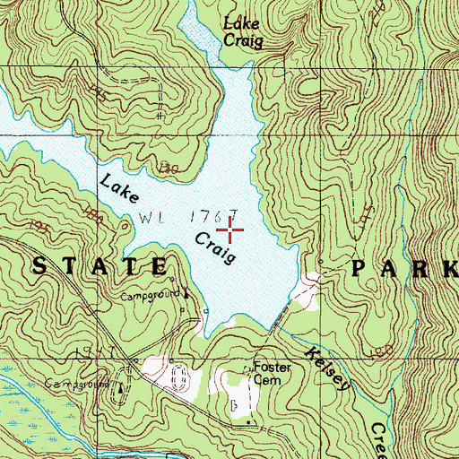 Topographic Map of Thompson Creek, SC