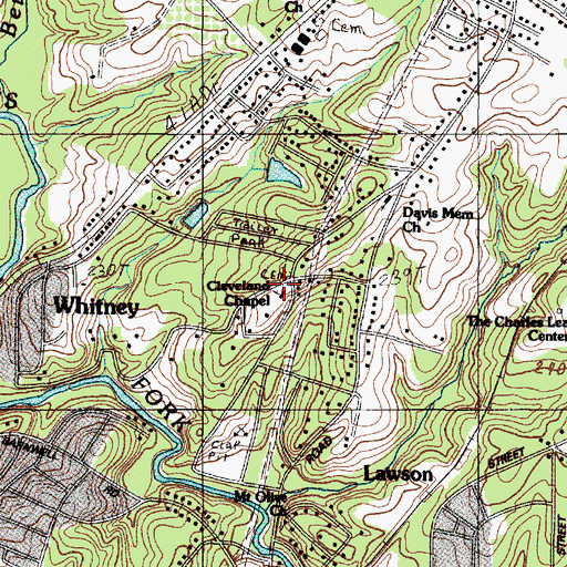 Topographic Map of Thompson School, SC