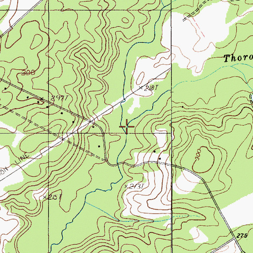 Topographic Map of Thoroughfare Branch, SC