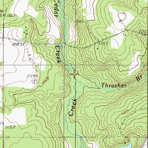 Topographic Map of Thrasher Branch, SC