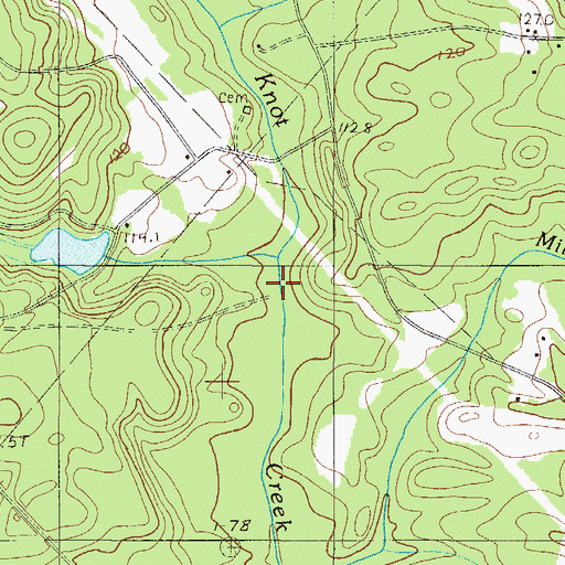 Topographic Map of Thrasher Branch, SC