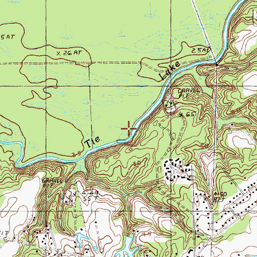 Topographic Map of Tie Lake, SC