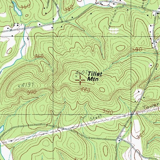 Topographic Map of Tillet Mountain, SC