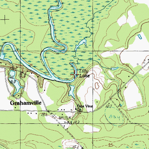 Topographic Map of Tilly Lake, SC