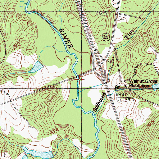 Topographic Map of Tim Creek, SC