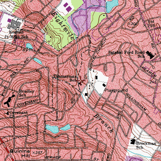Topographic Map of Timmerman School, SC