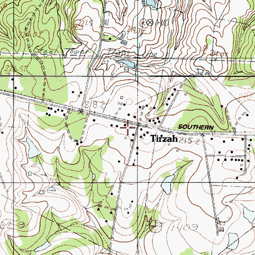 Topographic Map of Tirzah, SC