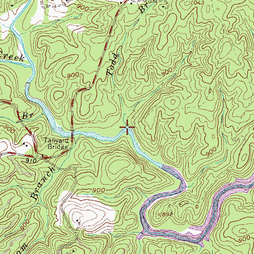 Topographic Map of Todd Branch, SC