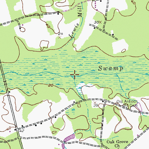 Topographic Map of Todd Mill Branch, SC