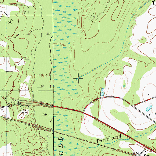 Topographic Map of Tom and Kate Branch, SC