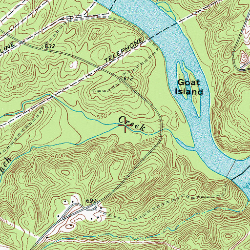 Topographic Map of Toms Branch, SC