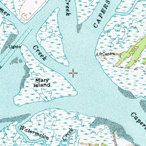 Topographic Map of Toomer Creek, SC