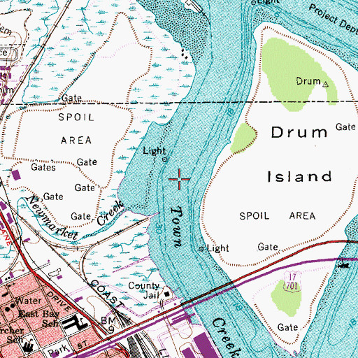 Topographic Map of Town Creek, SC