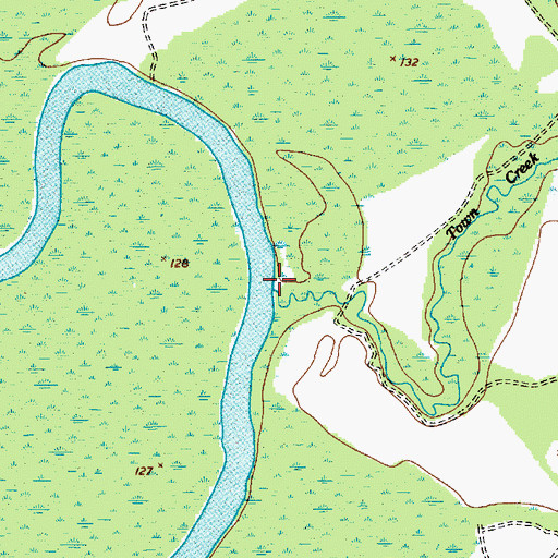 Topographic Map of Town Creek, SC
