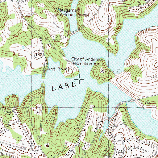Topographic Map of Town Creek, SC