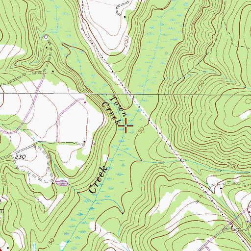 Topographic Map of Town Creek, SC