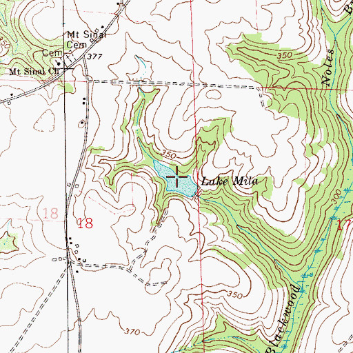 Topographic Map of Lake Mila, AL