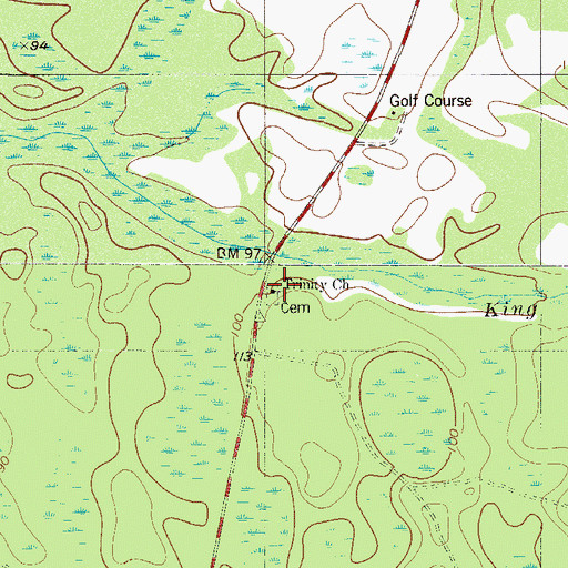 Topographic Map of Trinity Church, SC